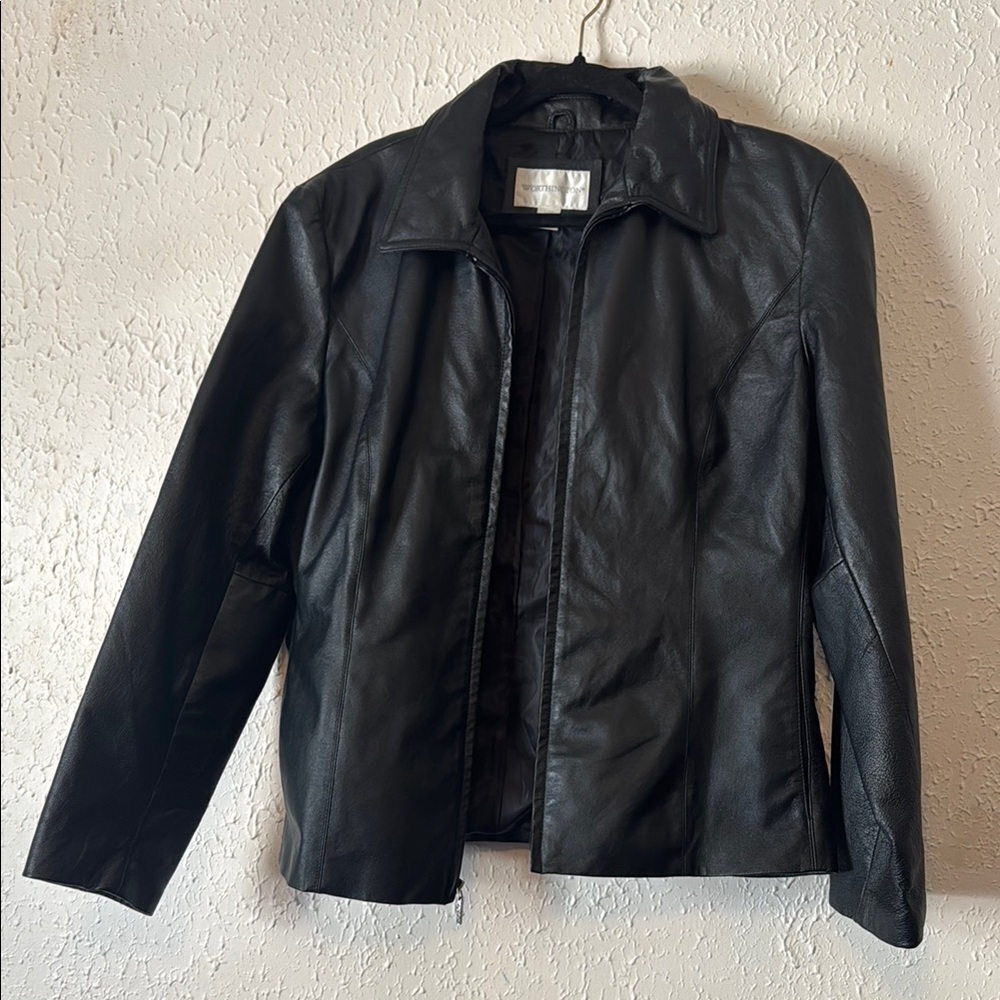 Worthington Classic Black Leather Jacket